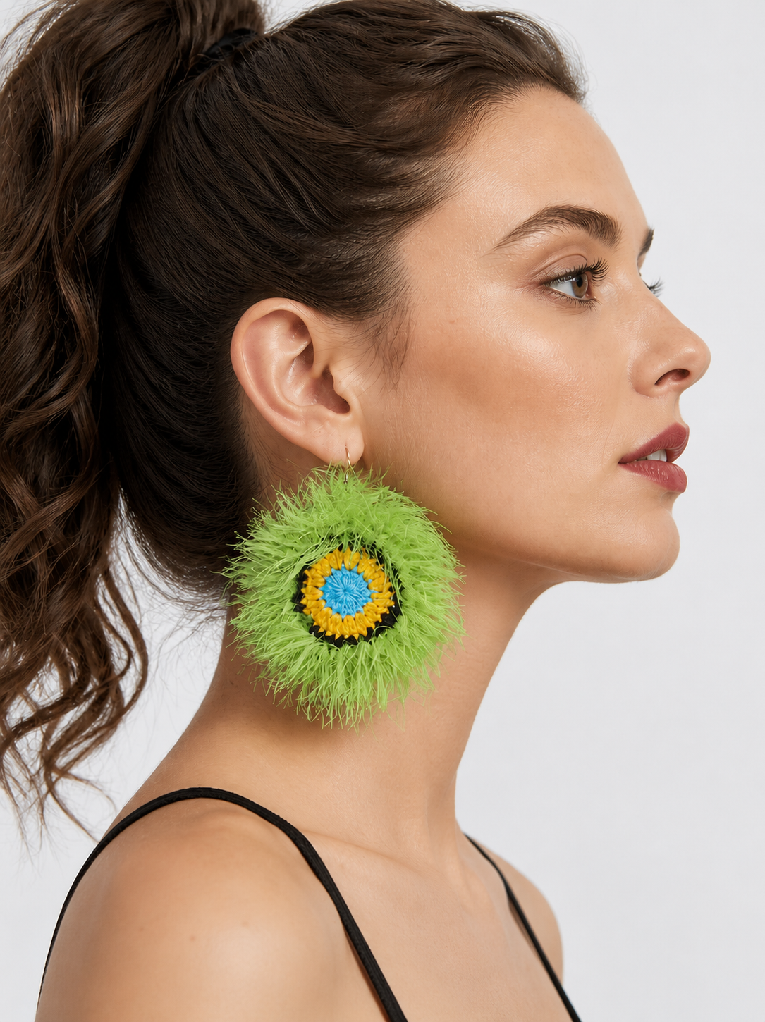 Solar Fluff Statement Earrings