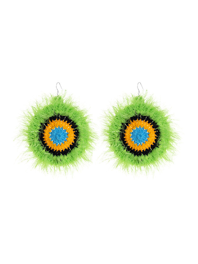 Solar Fluff Statement Earrings
