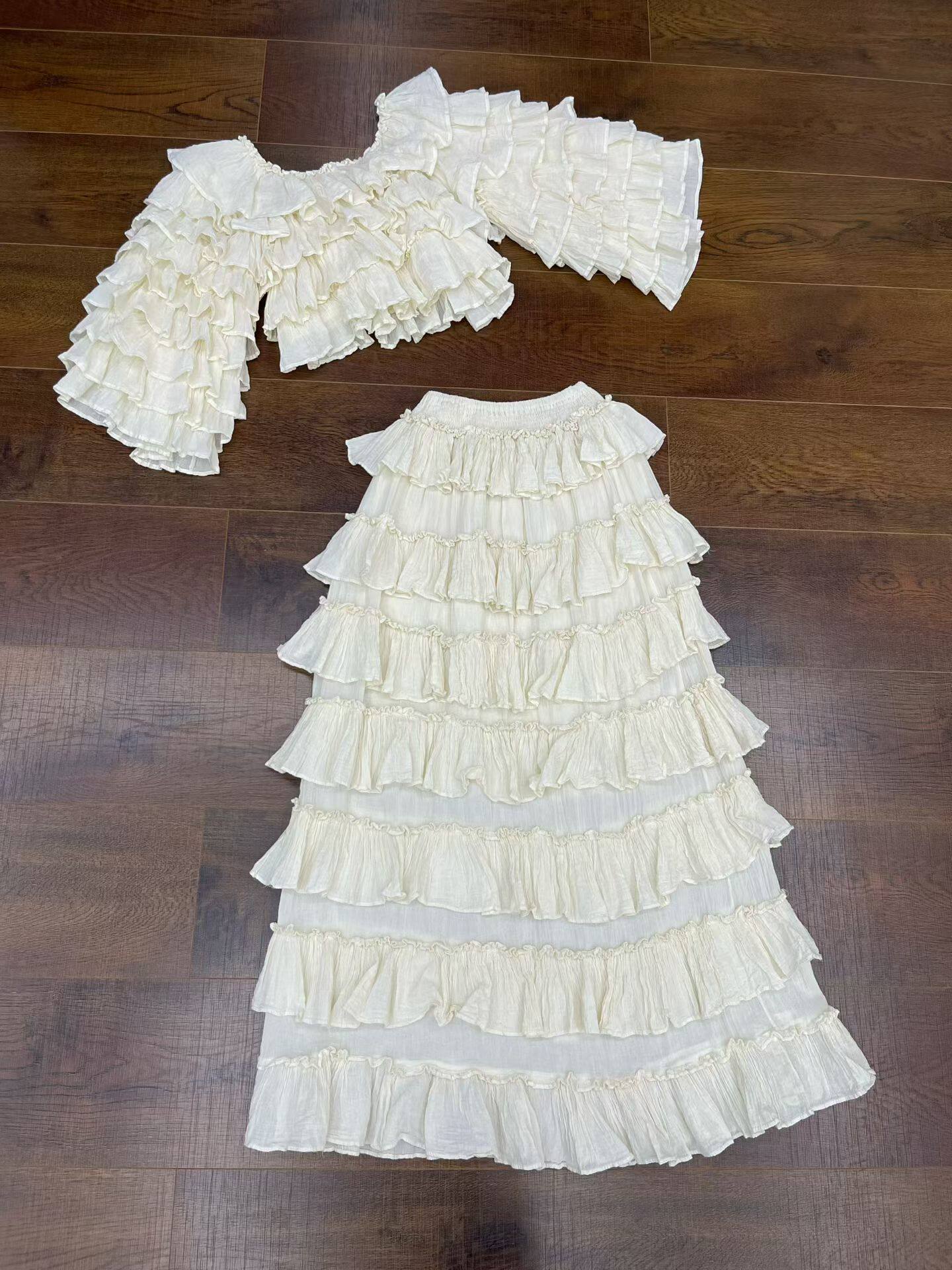 Boho Ruffle Off Shoulder Bell Sleeve Crop Top